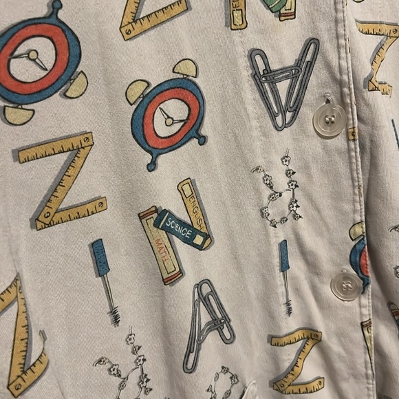 Arizona Women’s size Large Button Down Shirt Back to School Design Teacher - Picture 4 of 6